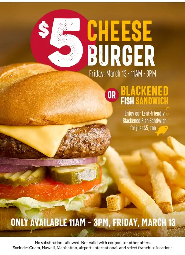 Ruby Tuesday $5 Cheeseburger | Ruby Tuesday Coupons